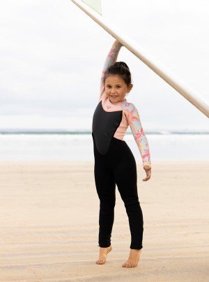 Girls' Roxy 3/2mm Prologue Back Zip Wetsuit Swimwear | 69807-XYRG