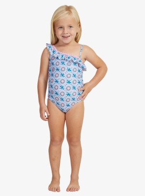 Girls' Roxy Bold Florals One-Piece Swimwear | 02716-VDWE