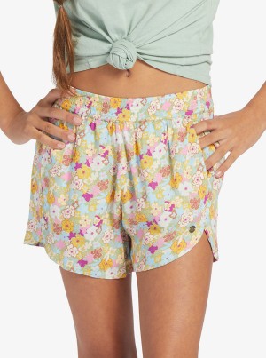 Girls' Roxy Canyon Moon Elastic Waist Shorts | 65720-QXZP