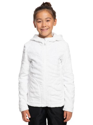 Girls' Roxy Igloo Technical Hooded Fleece Snowboard Jackets | 62014-HKRN