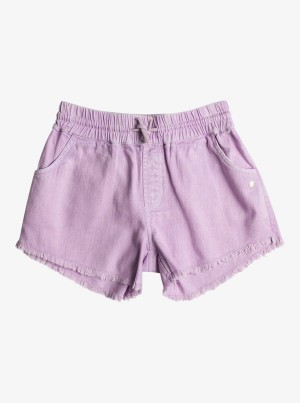 Girls' Roxy Scenic Route Twill Shorts | 72951-OQNE