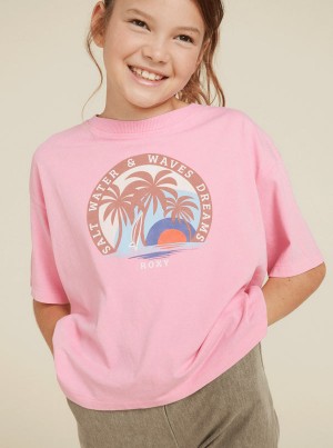 Girls' Roxy Sun For All Seasons D T-shirts | 51048-NHEU