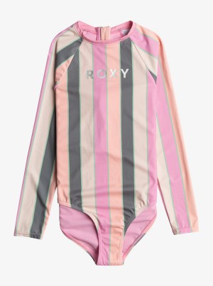 Girls' Roxy Very Vista One-Piece Rashguard Swimwear | 52603-XMIT