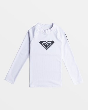 Girls' Roxy Whole Hearted Long Sleeve UPF 50 Rashguard Swimwear | 38206-DMZW