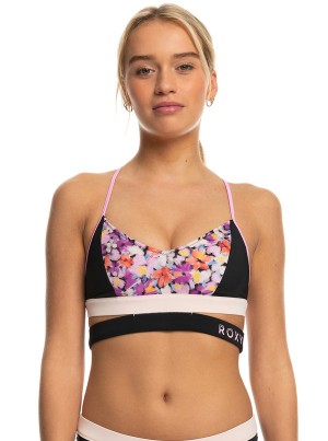 Roxy Active Bralette Bikini Tops | 15367-KDBG