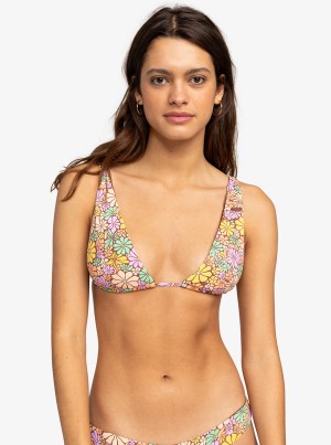 Roxy All About Sol Elongated Triangle Bikini Tops | 95482-FULT