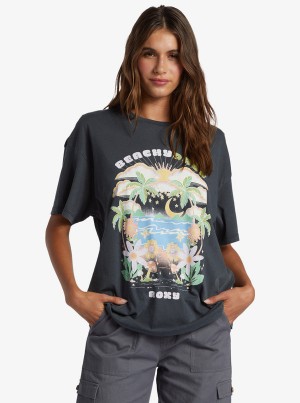 Roxy Beachy Days Oversized Boyfriend T-shirts | 47092-EHCN