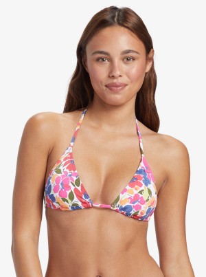 Roxy Bloomin Babe Tiki Tri Bikini Tops | 25798-NDOZ