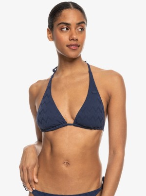 Roxy Current Coolness Elongated Triangle Bikini Tops | 54079-ZTDR