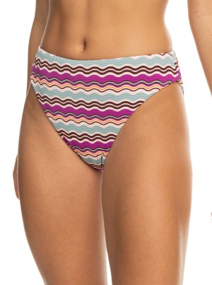 Roxy Flowy Mood Mid Waist Bikini Bottoms | 81430-SLCP