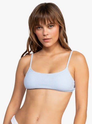 Roxy Gingham Bralette Bikini Tops | 02391-QVLJ