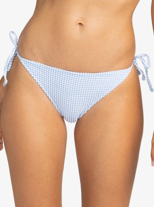 Roxy Gingham Tie-Side Cheeky Bikini Bottoms | 65870-SMIG