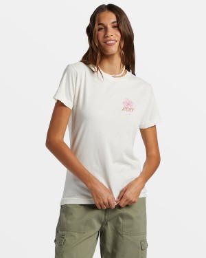 Roxy Hibiscus Paradise Boyfriend T-shirts | 69271-ZGOJ