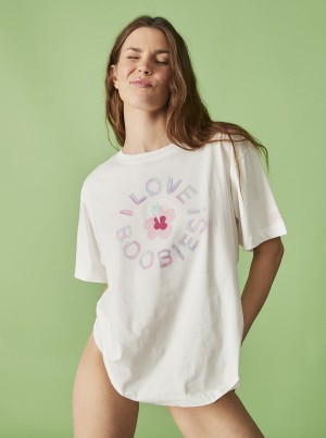 Roxy Keep A Breast Day T-shirts | 83450-HAXK