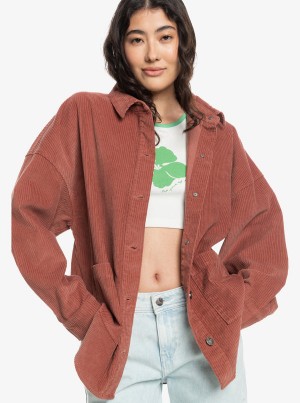 Roxy Kick Back Washed Corduroy Long Sleeve Tops | 21038-WSMG