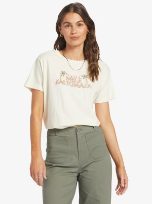 Roxy Mele Tiki Boyfriend T-shirts | 80752-BWMN