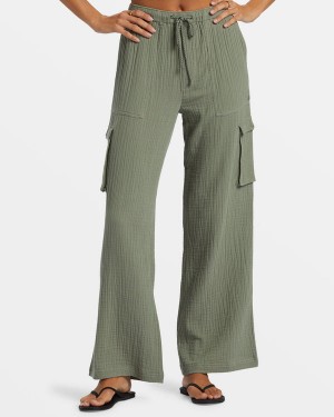 Roxy Precious High-Waist Solid Cargo Pants | 14528-PSXL