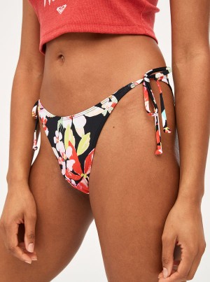 Roxy Printed Beach Classics Tie Side High Leg Cheeky Bikini Bottoms | 63879-QOAZ