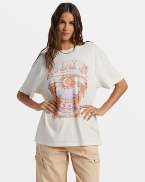 Roxy Star Chart Oversized Boyfriend T-shirts | 59431-EDVY