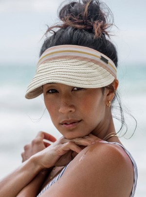 Roxy Sunny Morning Straw Visor Hats | 82906-RYAU