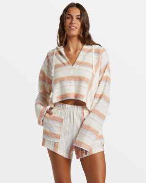 Roxy Todos Santos Poncho Style Hoodie | 23509-JXBE