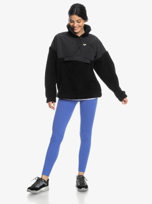 Roxy Waves Of Warmth Half-Zip Mock Neck Fleece Hoodie | 79603-YPMZ