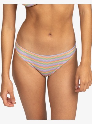 Roxy Wavy Stripe Moderate Bikini Bottoms | 97805-CPUR