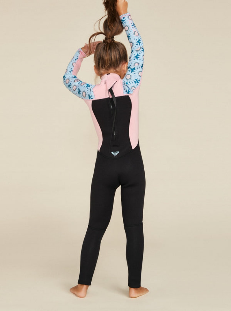 Girls' Roxy 3/2mm Prologue Back Zip Wetsuit Swimwear | 82759-QPBD