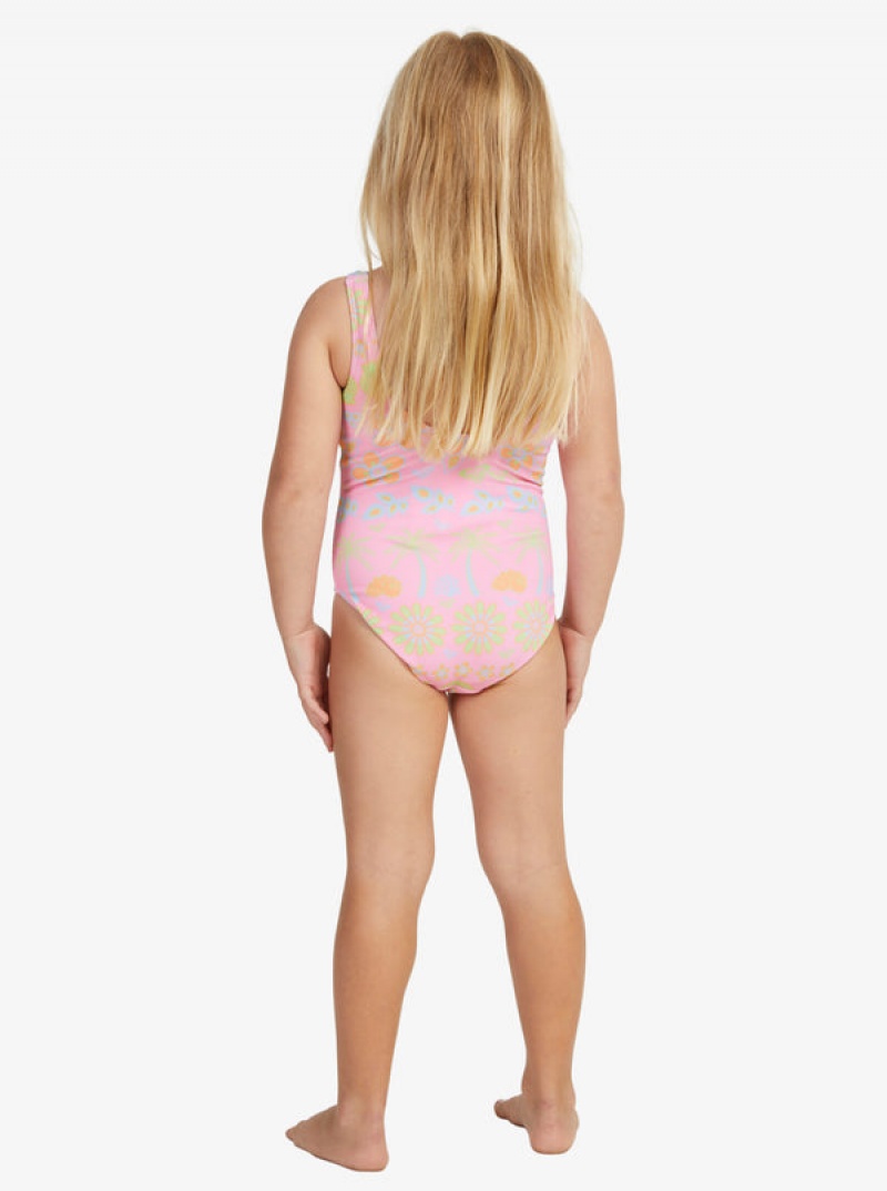 Girls' Roxy Beach Day Together One-Piece Swimwear | 87165-MGWT