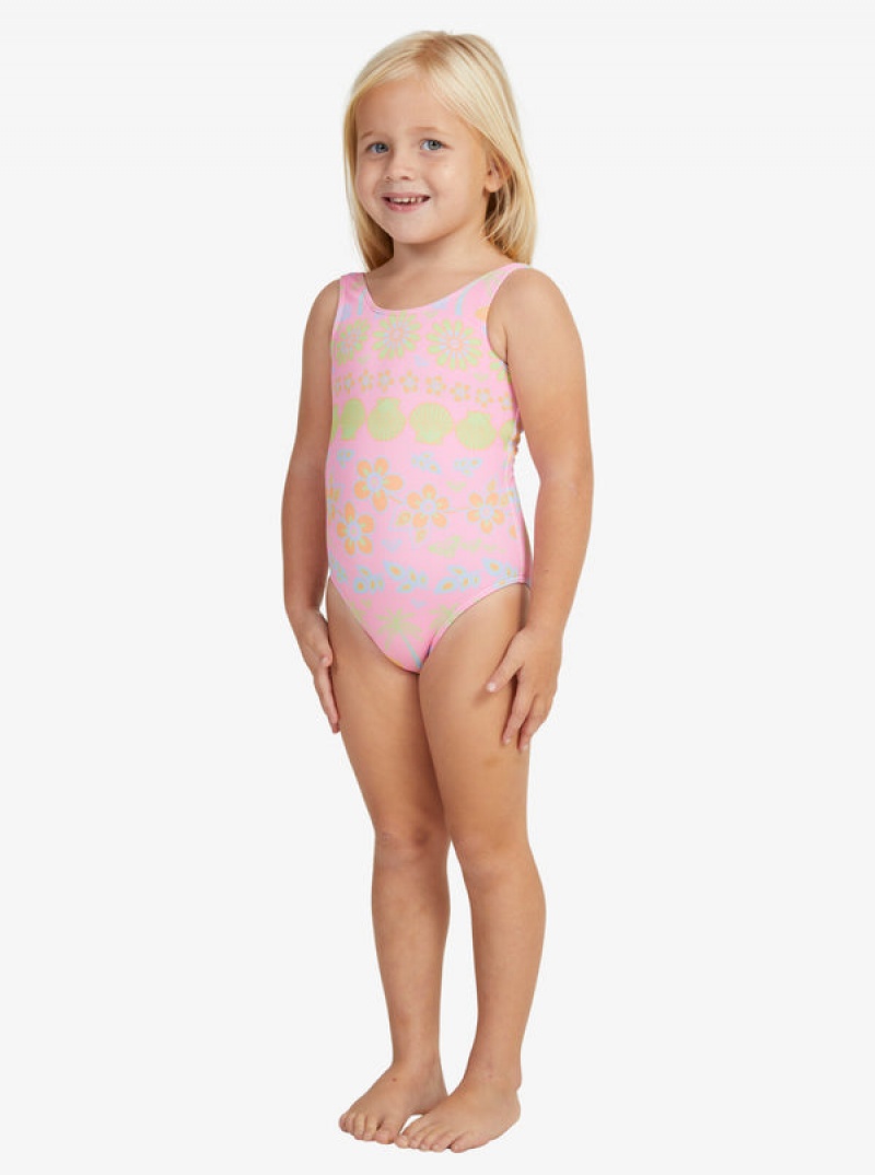 Girls' Roxy Beach Day Together One-Piece Swimwear | 87165-MGWT