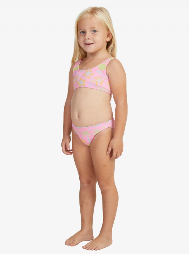 Girls' Roxy Beach Day Together Two Piece Bralette Set Swimwear | 71854-DTIW