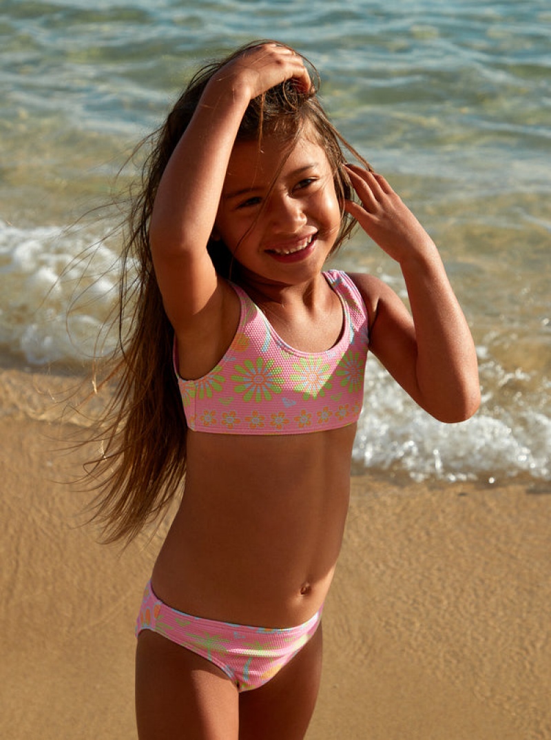 Girls\' Roxy Beach Day Together Two Piece Bralette Set Swimwear | 71854-DTIW