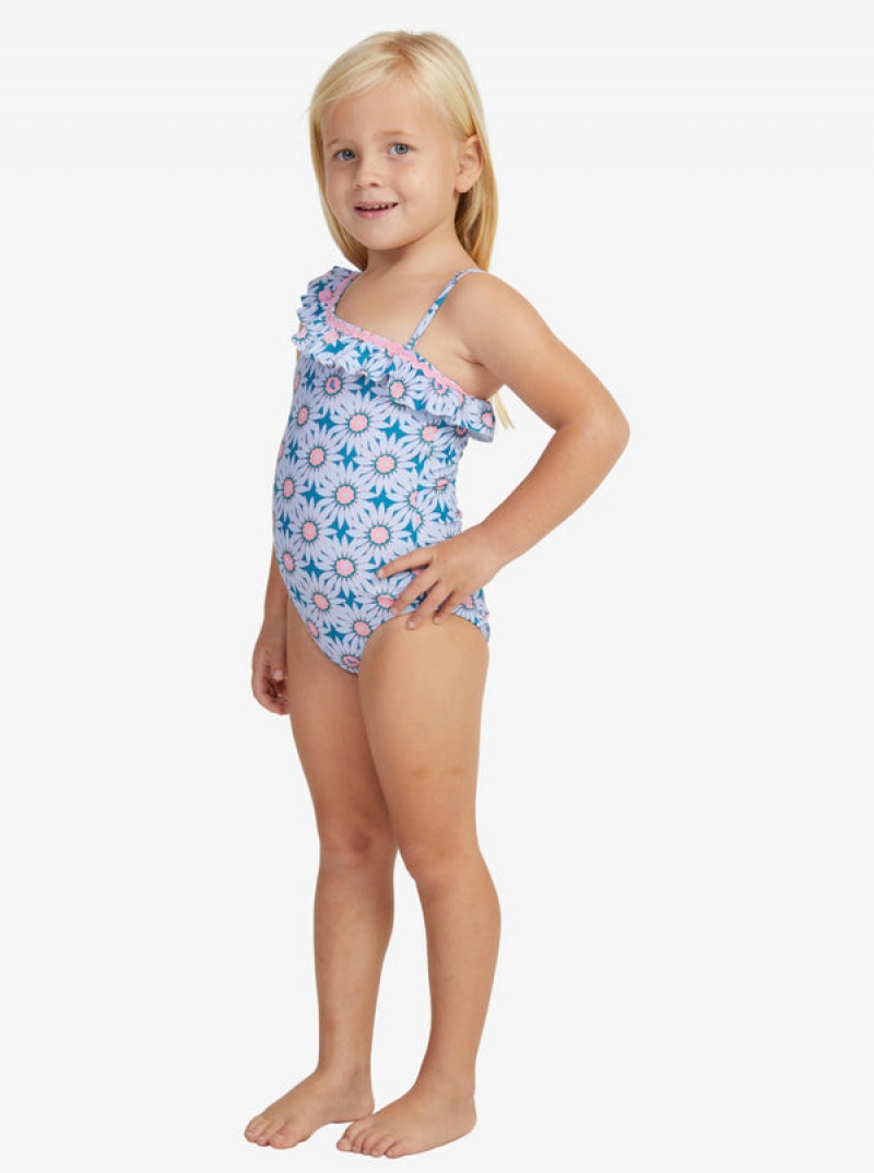 Girls' Roxy Bold Florals One-Piece Swimwear | 02716-VDWE