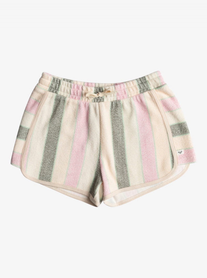 Girls\' Roxy Feels Like Summer Striped Shorts | 67491-HVAM