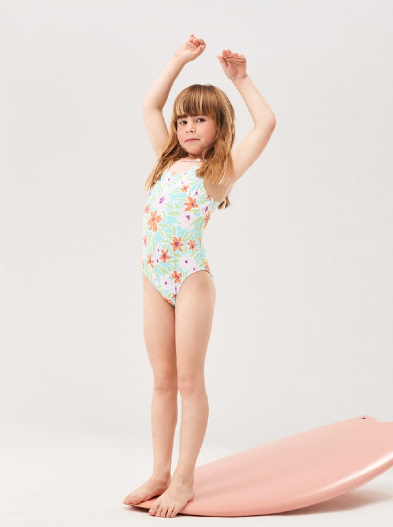 Girls' Roxy Hawaiian Spirit One-Piece Swimwear | 20531-DWMC