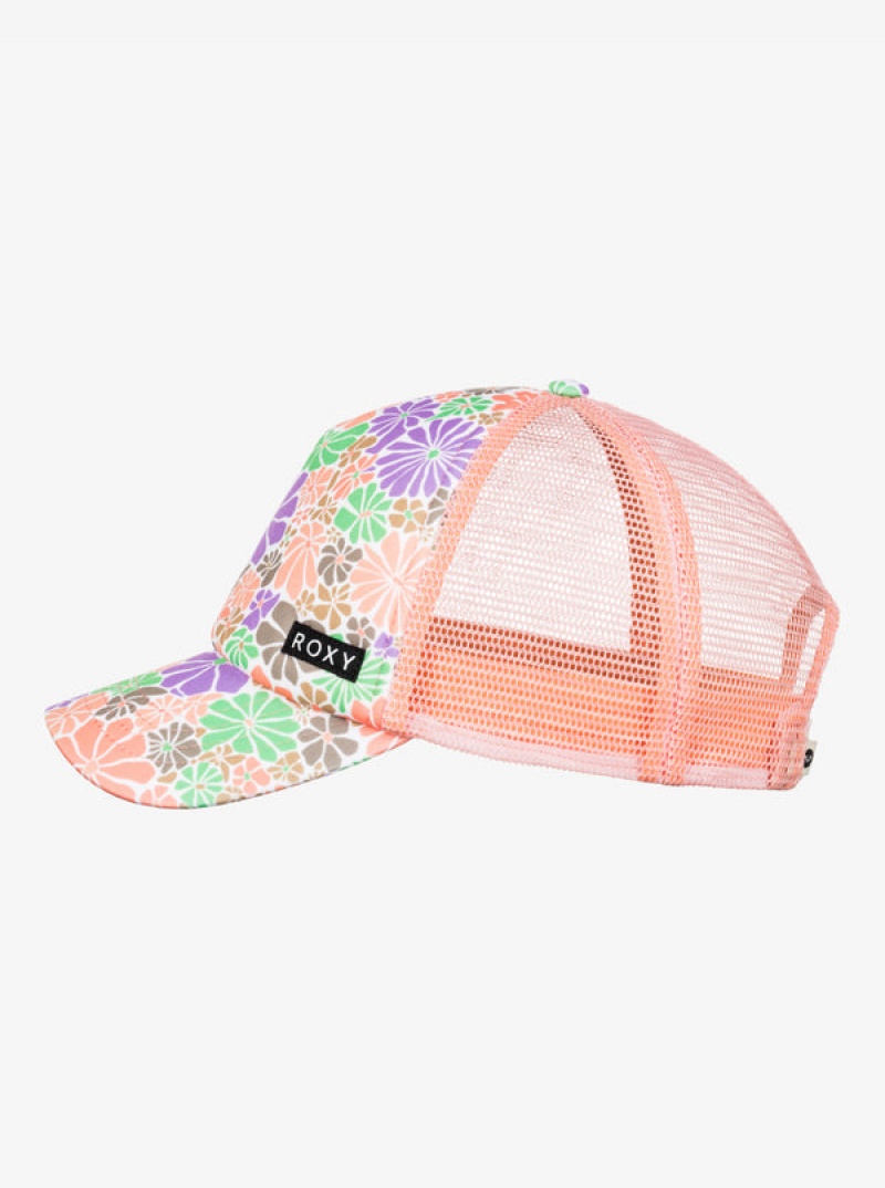 Girls' Roxy Honey Coconut Trucker Hats | 15340-ONMS