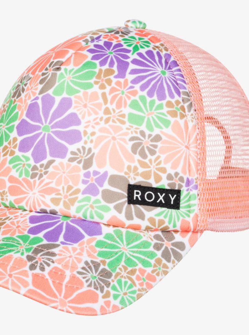 Girls' Roxy Honey Coconut Trucker Hats | 15340-ONMS