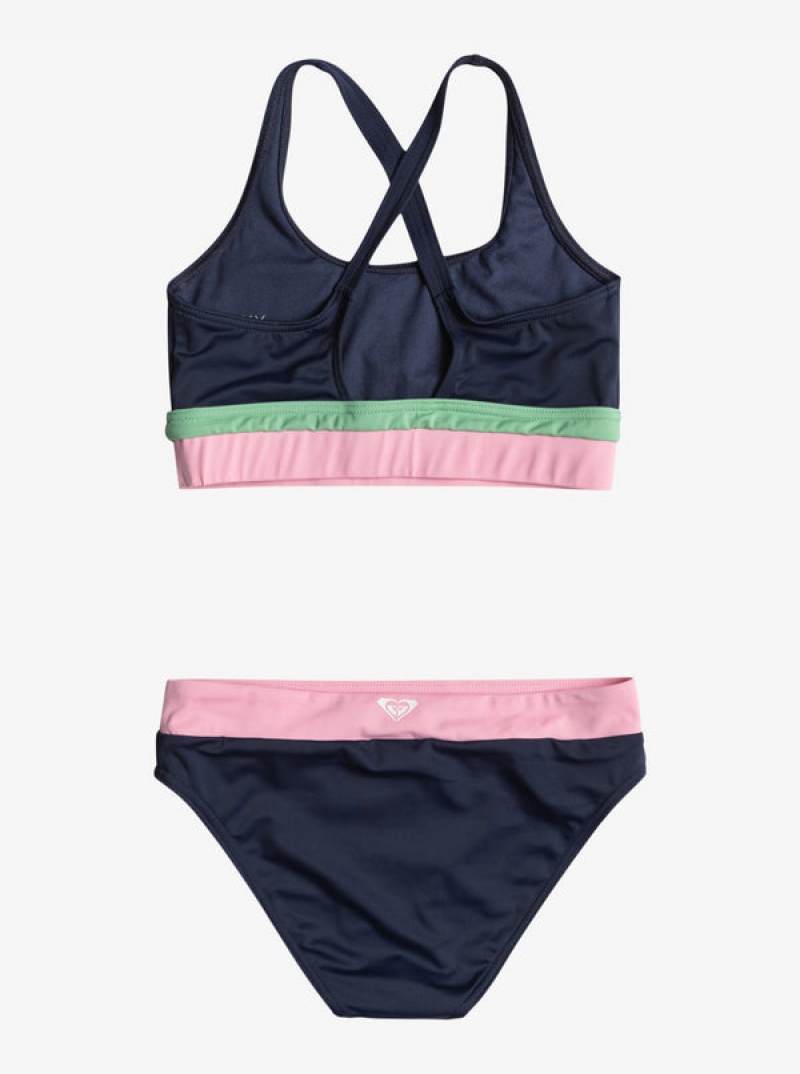 Girls' Roxy Ilacabo Active Set Swimwear | 78910-YLWK