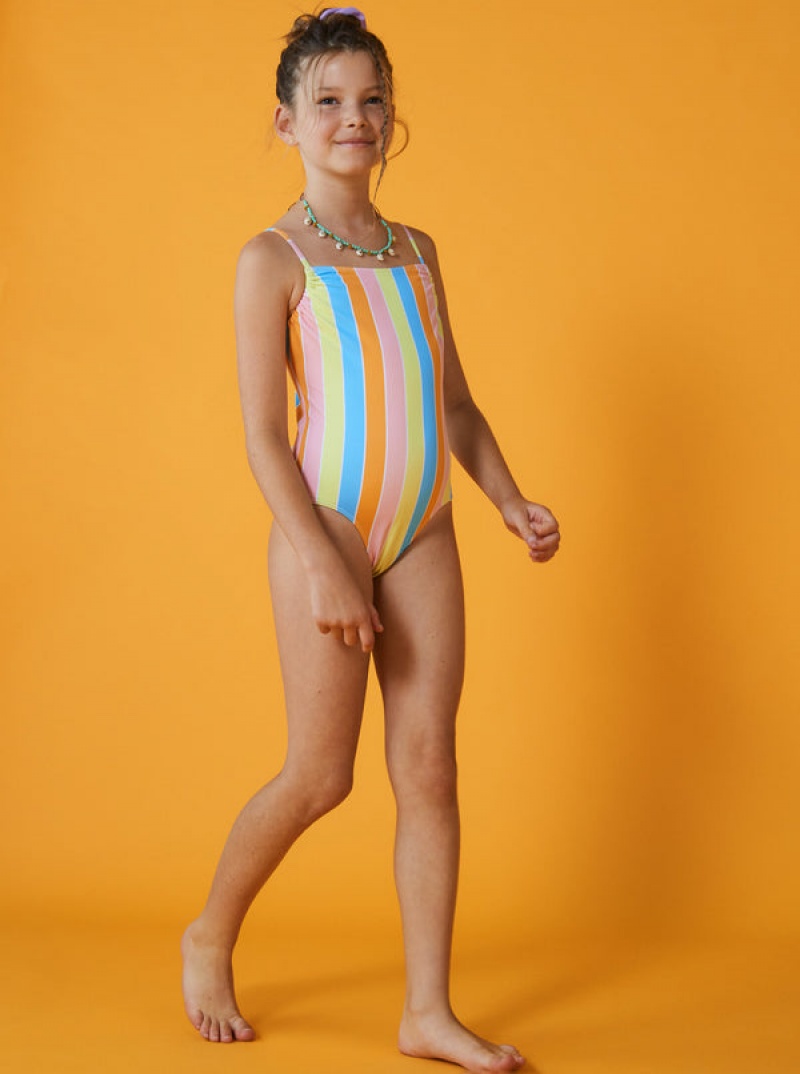 Girls' Roxy Last In Paradise One-Piece Swimwear | 08792-NWLY