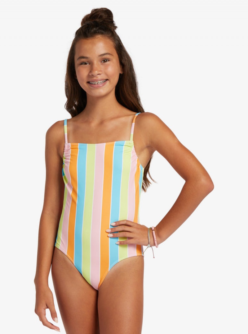 Girls' Roxy Last In Paradise One-Piece Swimwear | 08792-NWLY