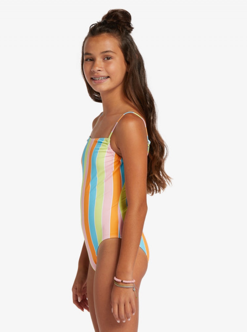 Girls' Roxy Last In Paradise One-Piece Swimwear | 08792-NWLY