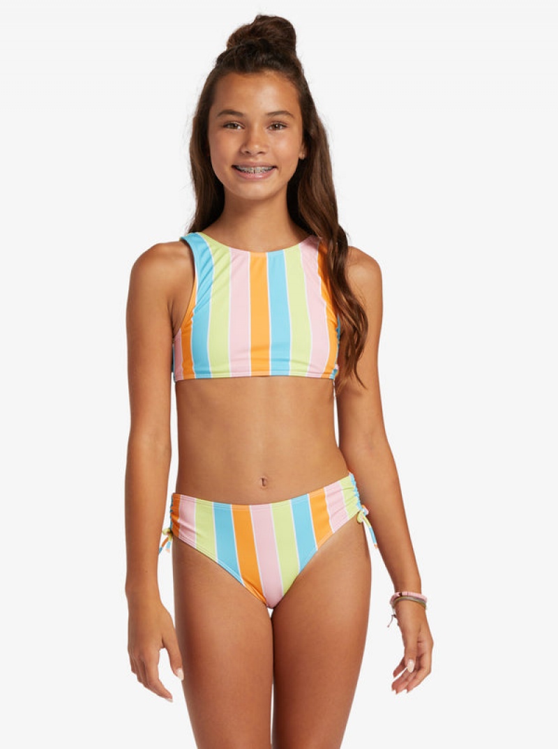 Girls' Roxy Last In Paradise Two Piece Set Swimwear | 48792-KSFL