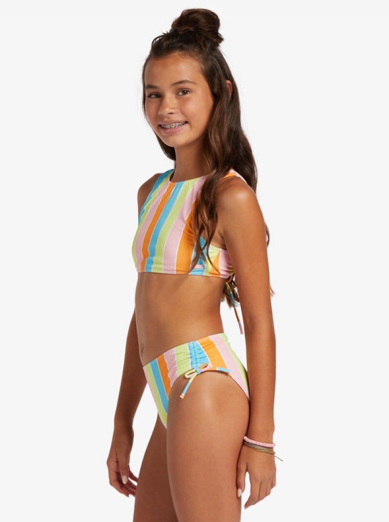 Girls' Roxy Last In Paradise Two Piece Set Swimwear | 48792-KSFL