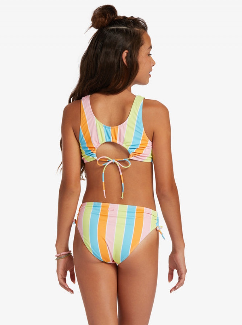 Girls' Roxy Last In Paradise Two Piece Set Swimwear | 48792-KSFL