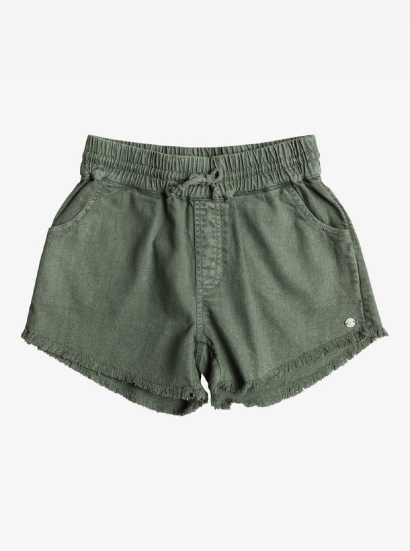 Girls' Roxy Scenic Route Twill Shorts | 05681-ZMAU