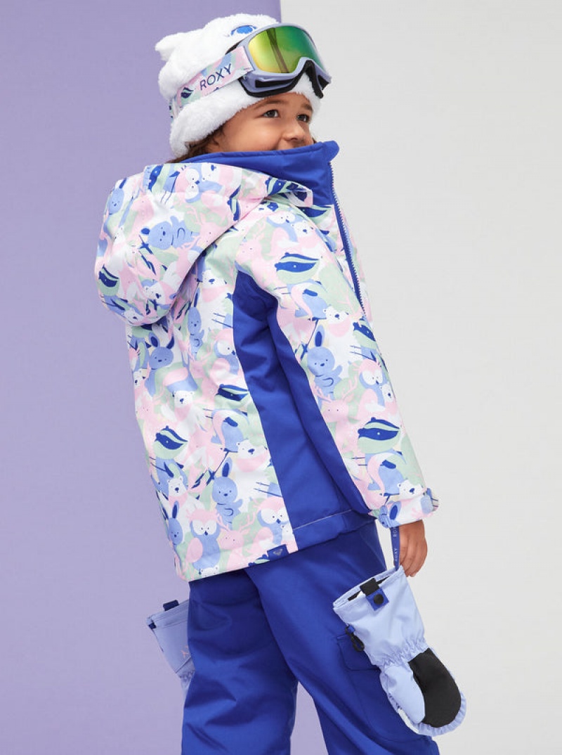 Girls' Roxy Snowy Tale Technical Snowboard Jackets | 62391-FCRB