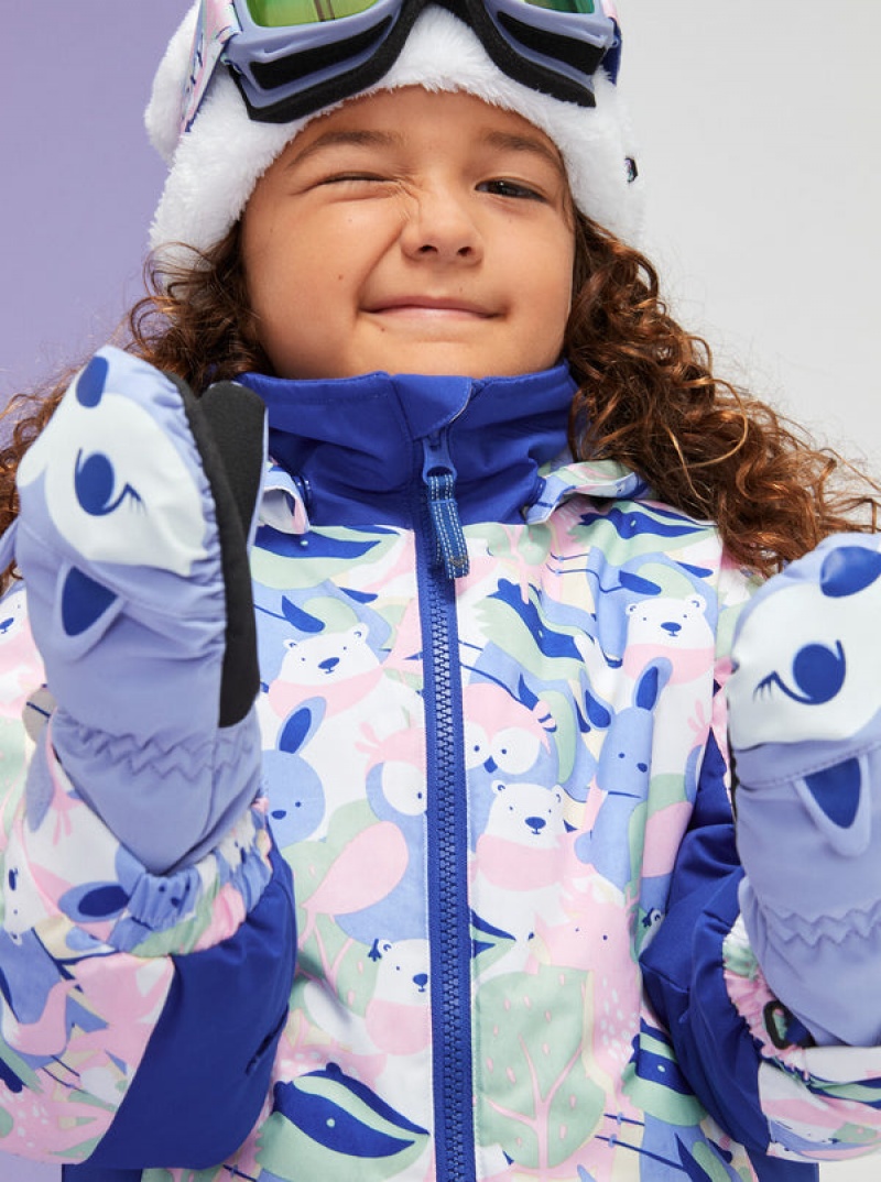 Girls' Roxy Snowy Tale Technical Snowboard Jackets | 62391-FCRB