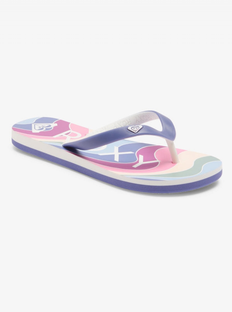 Girls\' Roxy Tahiti Flip Flops | 08495-RSGF