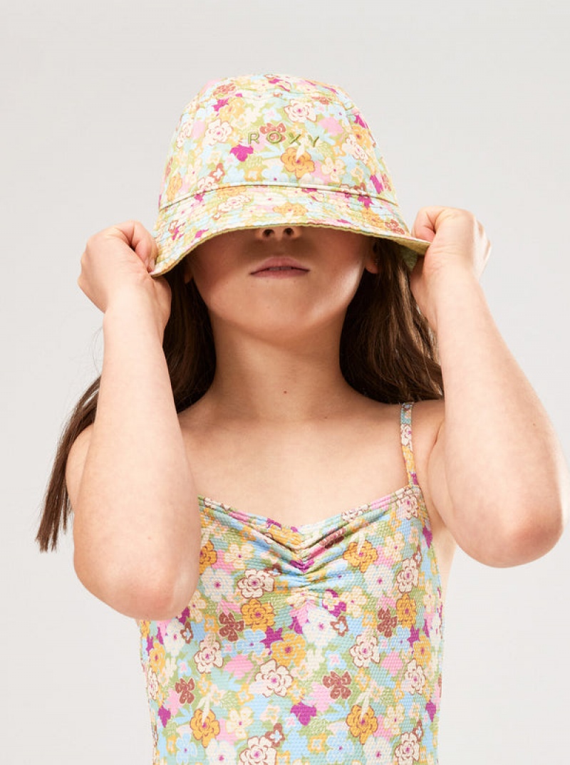 Girls' Roxy Tiny Honey Bucket Hats | 72139-HPSV