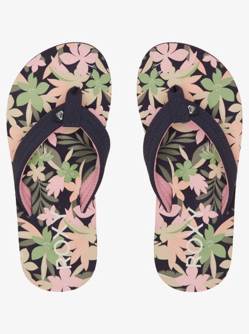 Girls' Roxy Vista Loreto Flip Flops | 46153-LKYI